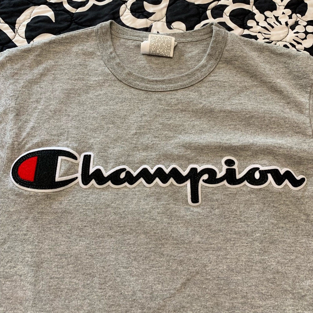 Vintage Champion Gray T Shirt Size Small
